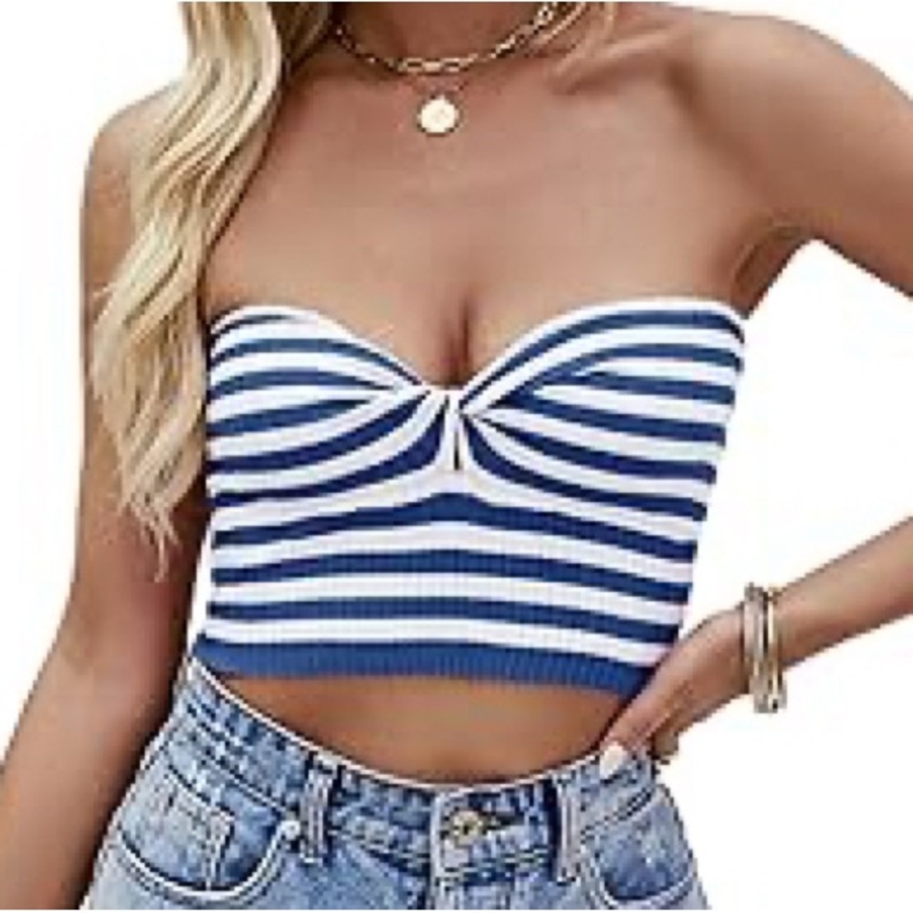 Chic Striped Women's Tube Top